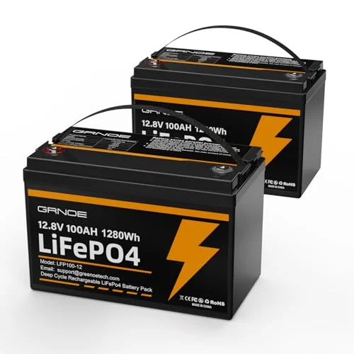 GRNOE 12V 100Ah LiFePO4 Battery Pack - Rank 5 in Best Rv Batteries of 2025