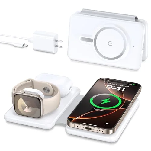 Knild Magnetic Wireless Charger and Travel Station - Rank 9 in Best Iphone Charging Station of 2025