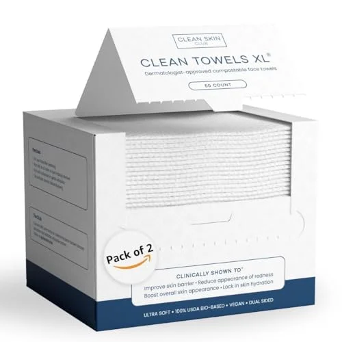 Clean Skin Club Clean Towels XL, 100 ct, 2 pack - Rank 2 in Best Dry Wipes of 2025