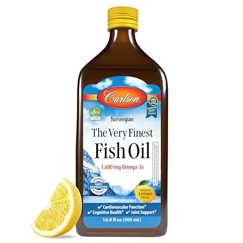 Carlson Very Finest Fish Oil Lemon - Rank 9 in Best Fish Oil Supplements of 2025