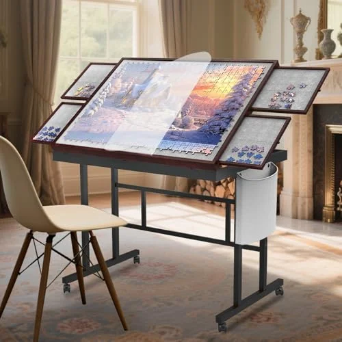 Jigsaw Puzzle Table with Storage Drawers - Rank 8 in Best Puzzle Table of 2025