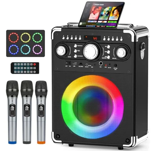 HWWR Pro Audio Karaoke Machine with Mics - Rank 9 in Karaoke Machines For Adults