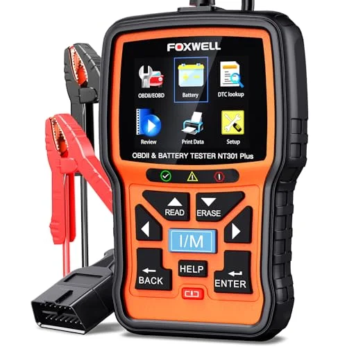 FOXWELL NT301 Plus OBD2 Scanner Battery Tester - Rank 5 in Best Ob 2 Scanner of 2025