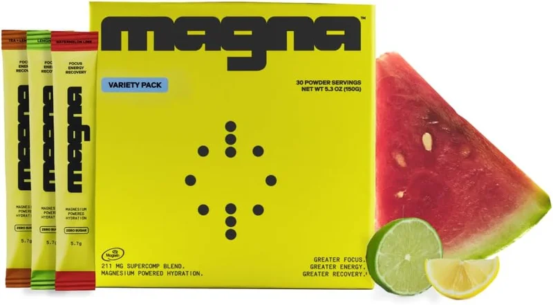 MAGNA Electrolyte Powder Drink Mix, 3 Flavor Variety - Rank 5 in Best Magnesium Varieties of 2025