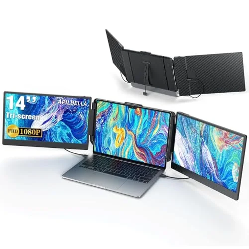Apildella Triple Laptop Screen Extender 14’’ - Rank 2 in Best Laptop Screen Extender of 2025