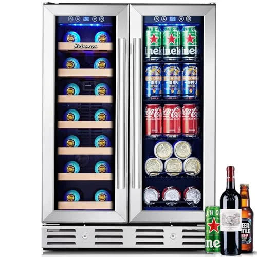 Kalamera 24-Inch Dual Zone Wine and Beverage Fridge - Rank 7 in Best Beverage Fridge of 2025