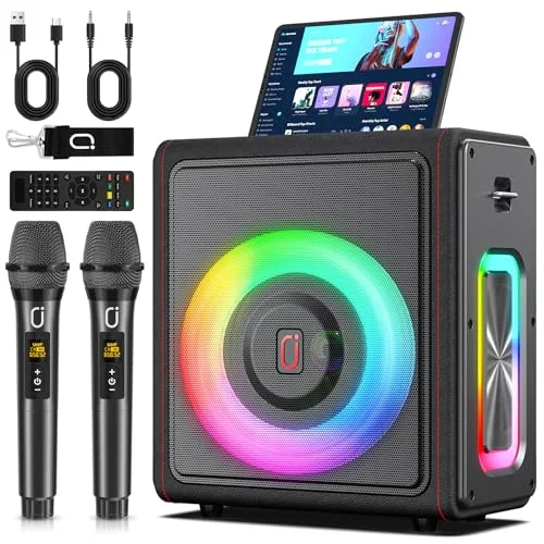 PPMIC Portable Karaoke Machine with Wireless Mics - Rank 4 in Best Karaoke Machines of 2025