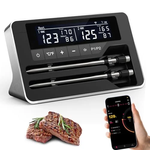 NoWoW Wireless Meat Thermometer with Probes - Rank 3 in Best Wireless Meat Thermometer of 2025