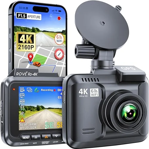 ROVE R2-4K Dash Cam WiFi GPS Night Vision - Rank 7 in Dash Cameras