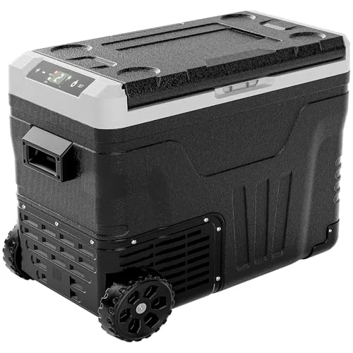 Euhomy 12V Portable Refrigerator Freezer with Wheels - Rank 3 in Best Car Fridge of 2025