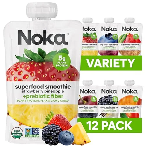 Noka Superfood Fruit Smoothie Variety Pack - Rank 3 in Best Healthy Snack of 2025
