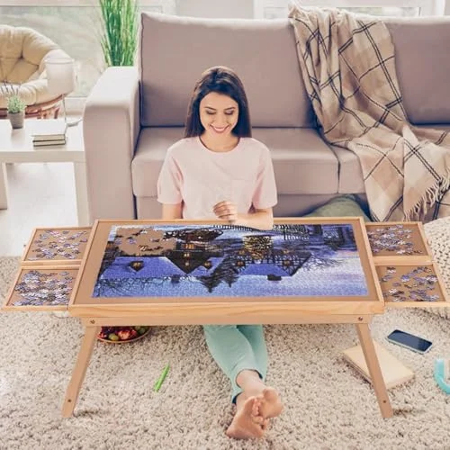 RAGOZONERY Puzzle Board with Drawers and Legs - Rank 6 in Puzzle Tables