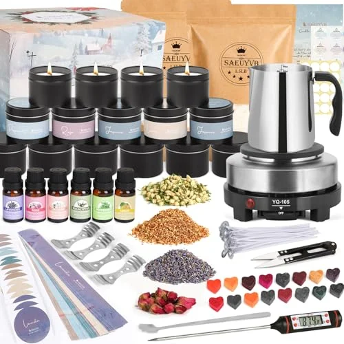 SAEUYVB Candle Making Kit with Wax Melter - Rank 2 in Best Candle Making Kit of 2025
