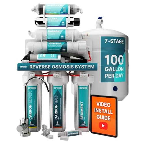 NU Aqua 7-Stage Alkaline & UV Reverse Osmosis System - Rank 8 in Best Reverse Osmosis System For Home of 2025