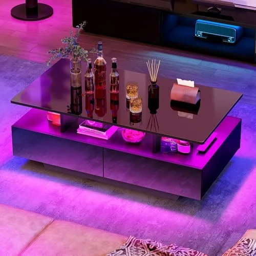 YITAHOME Modern LED Coffee Table with Storage - Rank 7 in Best Coffee Tables of 2025