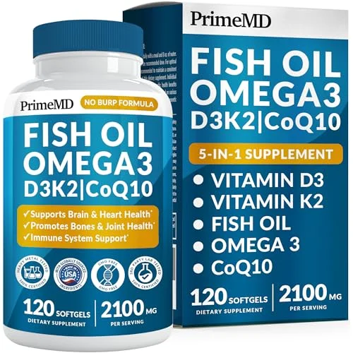 PrimeMD Omega 3 Fish Oil 2100mg Supplement - Rank 5 in Best Fish Oil Supplements of 2025