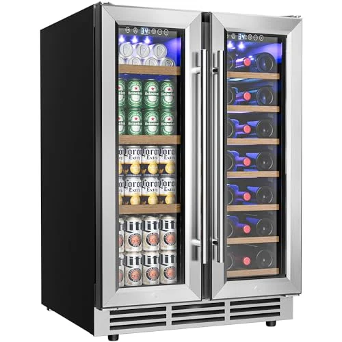 EUHOMY Dual Zone Wine and Beverage Cooler - Rank 6 in Best Beverage Fridge of 2025