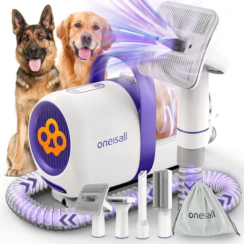 oneisall Dog Grooming Vacuum Brush for Shedding - Rank 3 in Pet Grooming Vacuums of 2025