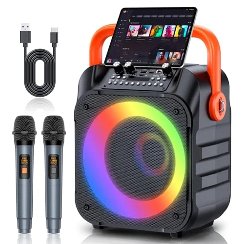 MOYLEAF Karaoke Machine with Wireless Microphones - Rank 3 in Karaoke Machines For Adults
