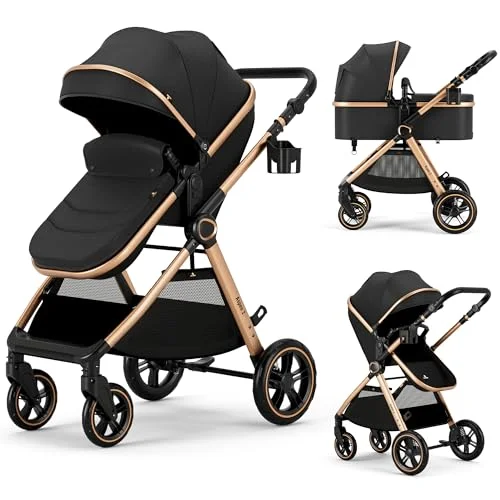 Accombe Convertible Baby Stroller and Bassinet - Rank 4 in Best Stroller of 2025