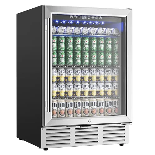 EUHOMY 24 Inch Beverage Refrigerator - Rank 8 in Best Under Counter Fridge of 2025
