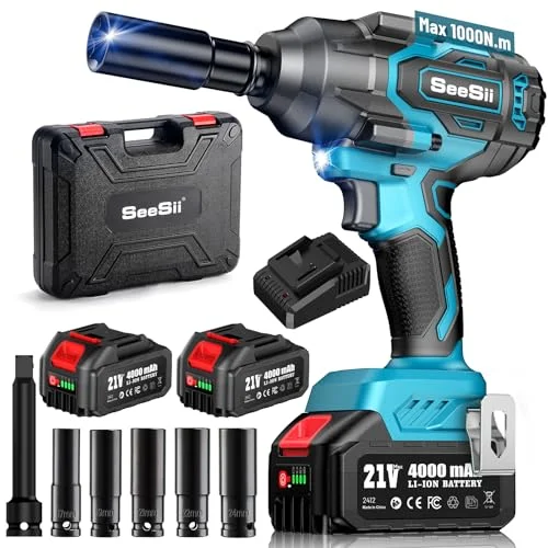 Seesii 1000Nm Cordless Impact Wrench WH760 - Rank 7 in Best Impact Wrench of 2025