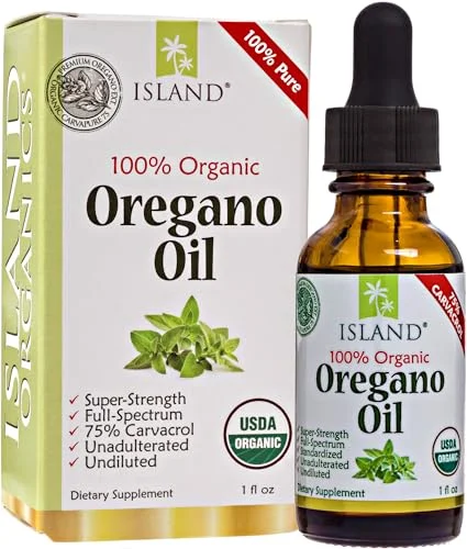 Island Nutrition Oregano Oil Organic Drops - Rank 8 in Best Oregano Oil of 2025