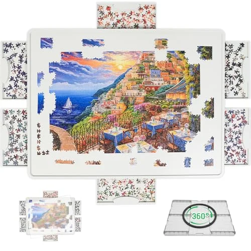 BuilderButler Rotating Puzzle Board with Drawers - Rank 8 in Best Rotating Puzzle Board of 2025