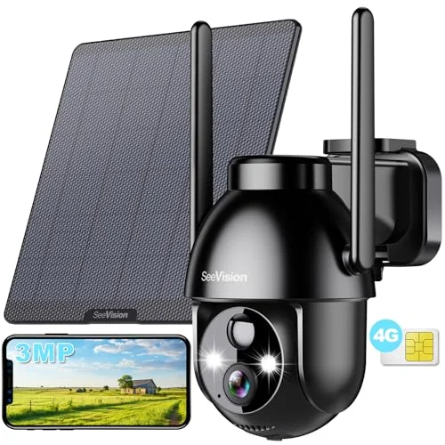 SeeVision Solar-Powered 3MP Cellular Security Camera - Rank 4 in Best Solar Camera of 2025