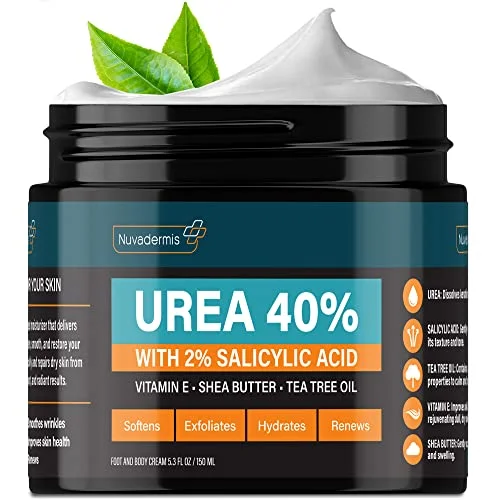 NUVADERMIS Urea Cream 40% for Feet - Rank 8 in Best Baby Foot Peel of 2025