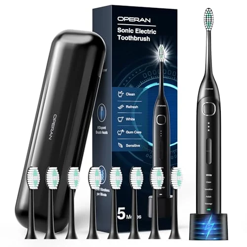 Operan Rechargeable Sonic Electric Toothbrush Black - Rank 10 in Best Electric Toothbrush of 2025