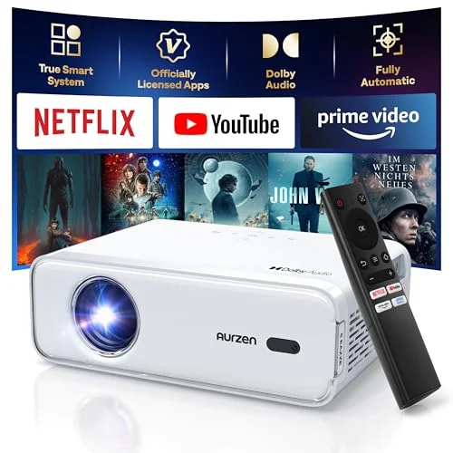 Aurzen EAZZE D1 Smart Projector - Rank 8 in Best Mini Projectors of 2025
