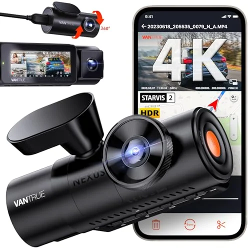 Vantrue N4 Pro 3 Channel 4K WiFi Dash Cam - Rank 7 in Dash Cams