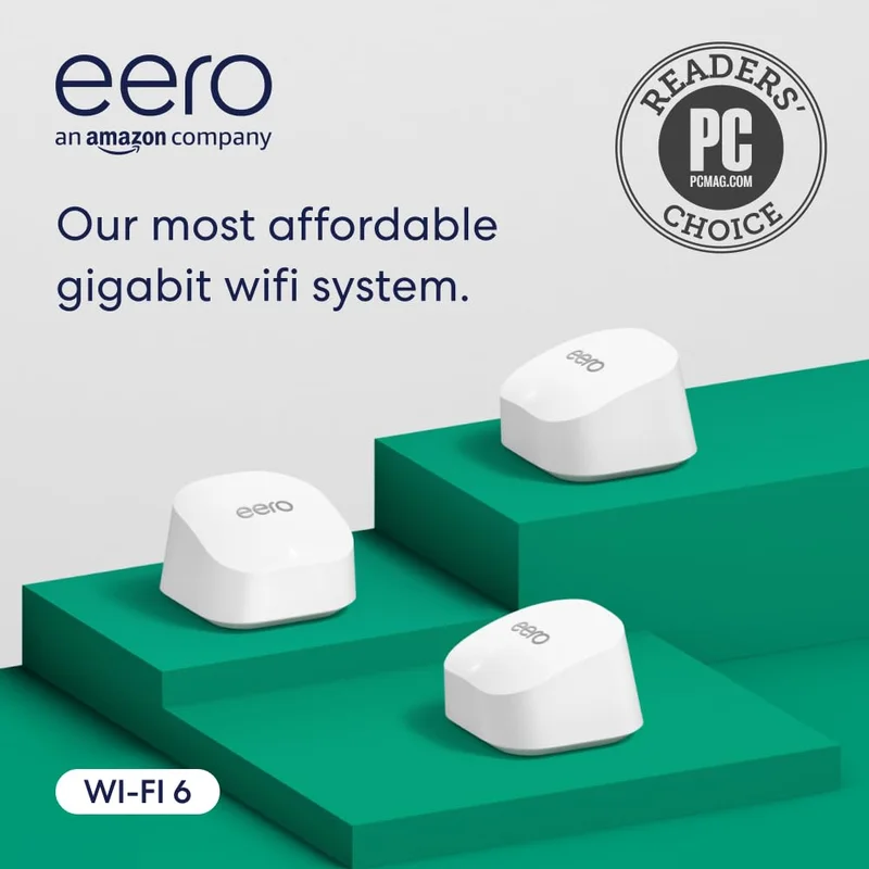 eero 6+ Mesh Wi-Fi Router 3-Pack - Rank 9 in Mesh Wifi Systems of 2025