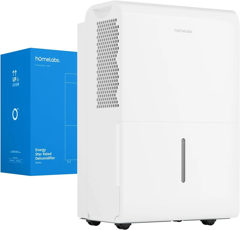hOmeLabs WiFi-Enabled 50 Pint Dehumidifier HME031003N - Rank 4 in Best Whole Home Dehumidifier of 2025