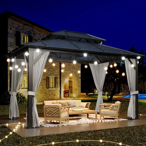 GAOMON Hardtop Gazebo Outdoor Canopy Tent - Rank 3 in Best Metal Gazebo of 2025