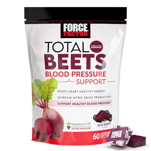 Force Factor Total Beets Blood Pressure Support Chews - Rank 7 in Best Nitric Oxide of 2025