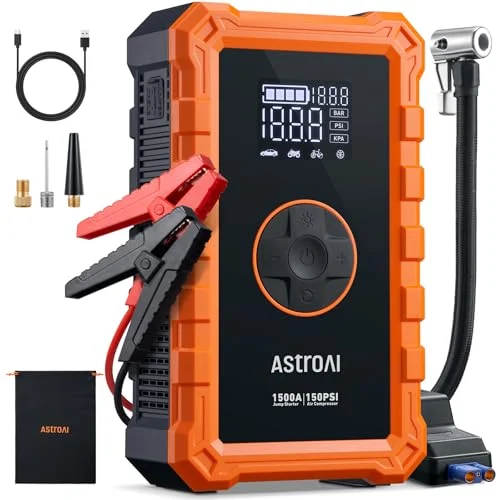 AstroAI S8 Jump Starter & Tire Inflator - Rank 8 in Best Jump Starter With Air Compressor of 2025