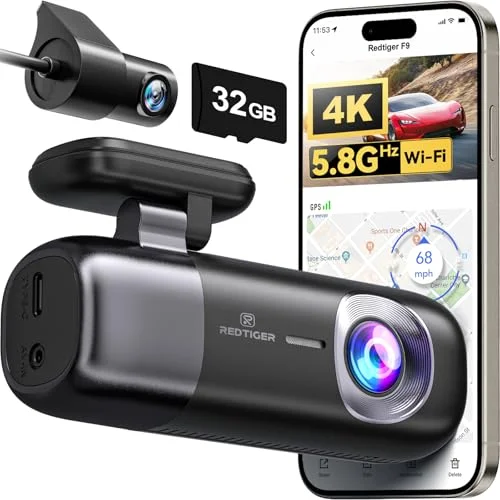 REDTIGER F9 4K Dual Dash Cam - Rank 10 in Dash Cameras