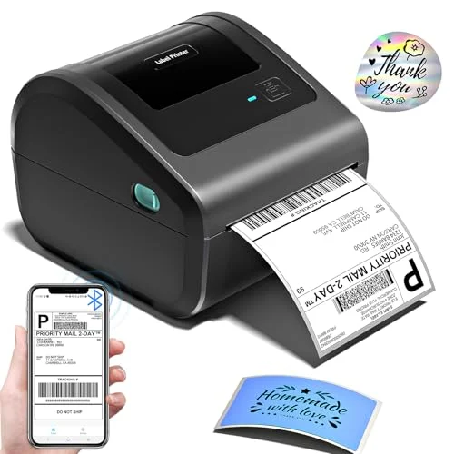 Omezizy D450BT Bluetooth Thermal Label Printer - Rank 8 in Best Label Printers of 2025