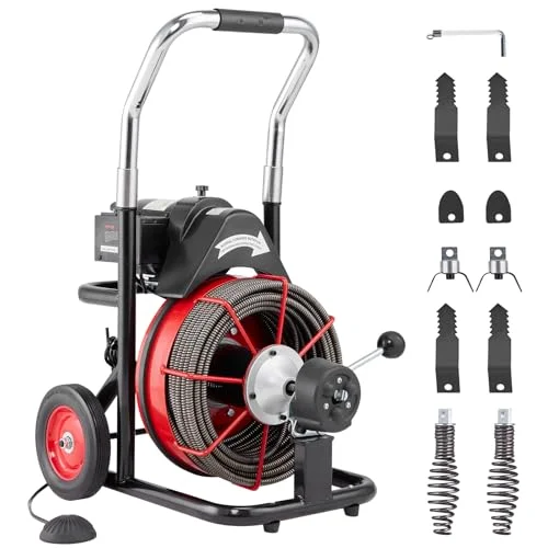 VEVOR 100FT Drain Cleaner Machine - Rank 3 in Best Drain Auger of 2025