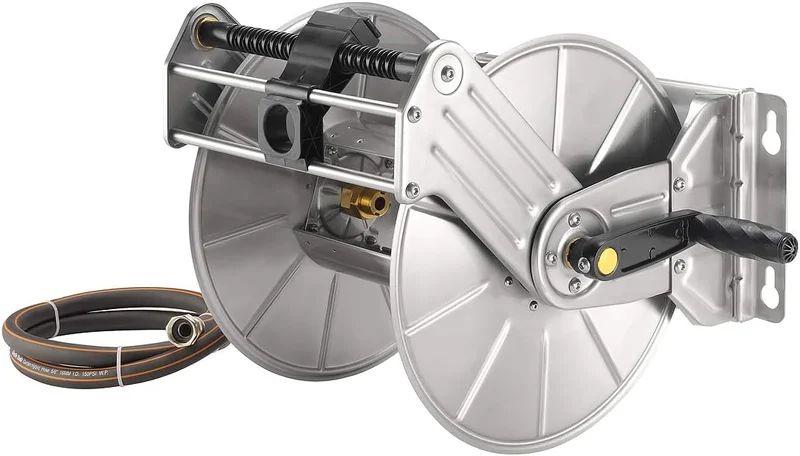 Giraffe Tools Stainless Steel Garden Hose Reel - Rank 2 in Best Wall Mounted Hose Reel of 2025