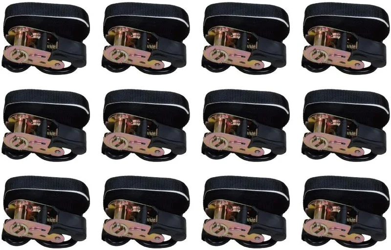 Amazon Basics Ratchet Tie Downs, 12-Pack - Rank 8 in Best Ratchet Straps of 2025