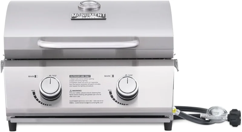 Monument Grills Portable Tabletop Propane Grill - Rank 5 in Best Small Gas Grill of 2025