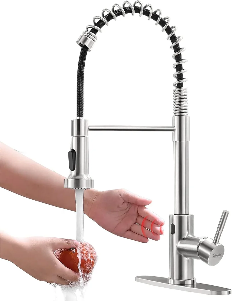 GIMILI Touchless Kitchen Faucet with Sprayer - Rank 8 in Best Touchless Kitchen Faucet of 2025