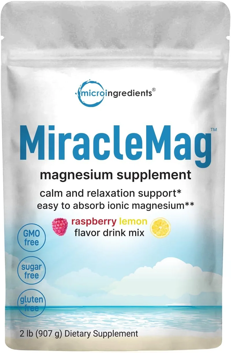 MiracleMag Calm Magnesium Powder Raspberry Lemon - Rank 10 in Best Magnesium Supplement of 2025