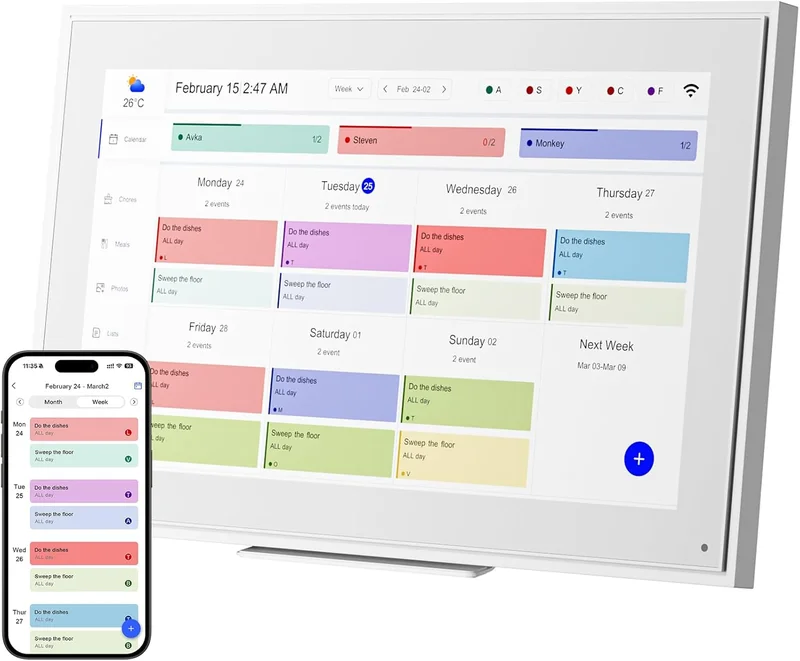 LiviNGPAi 15.6-inch Smart WiFi Digital Calendar - Rank 10 in Best Skylight Calendar of 2025