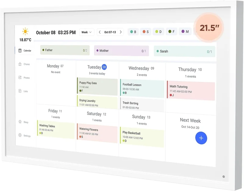 DASFIWO 21.5" Smart Digital Calendar Display - Rank 7 in Best Skylight Calendar of 2025