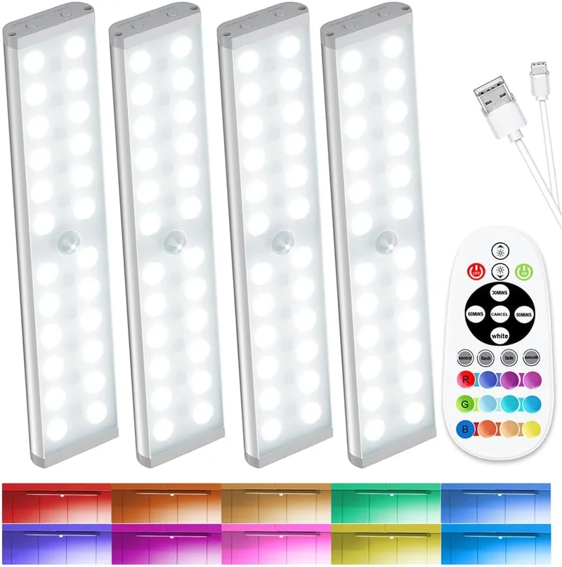SZOKLED RGB Motion Sensor Under Cabinet Lights - Rank 8 in Best Under Cabinet Lights of 2025