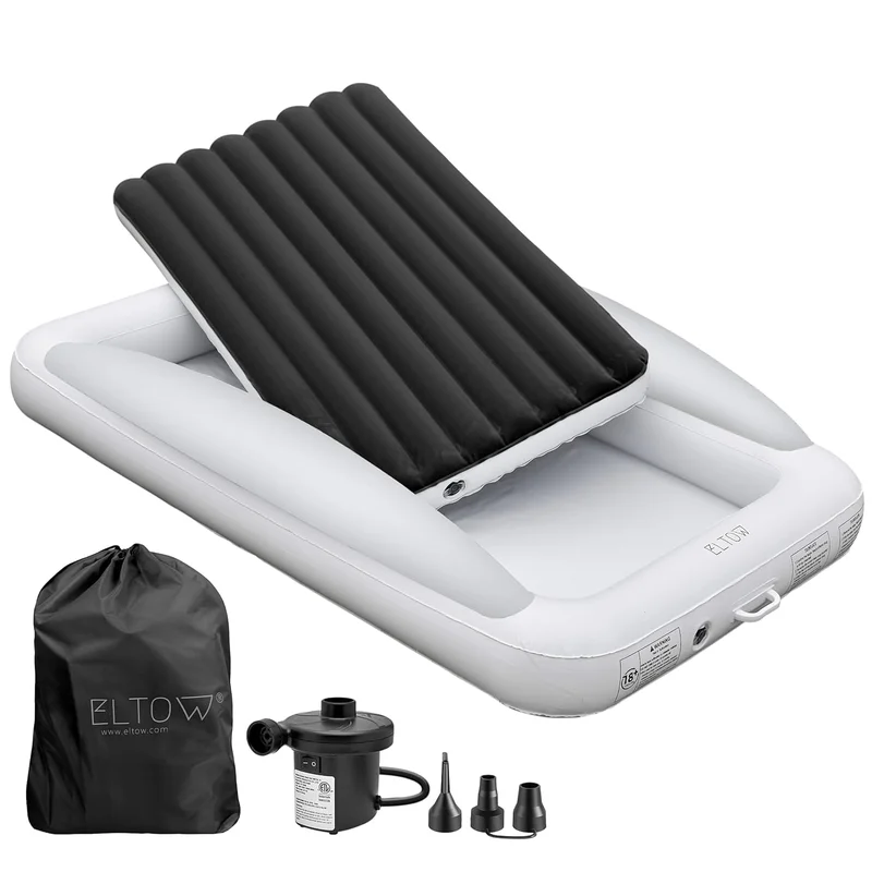 ELTOW Toddler Inflatable Travel Bed with Safety Bumpers - Rank 2 in Best Portable Toddler Beds of 2025